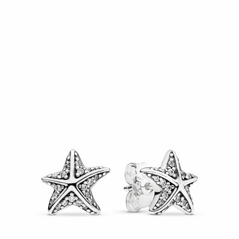 Pandora Tropical Starfish Stud Earrings Silver Egypt XS5349027